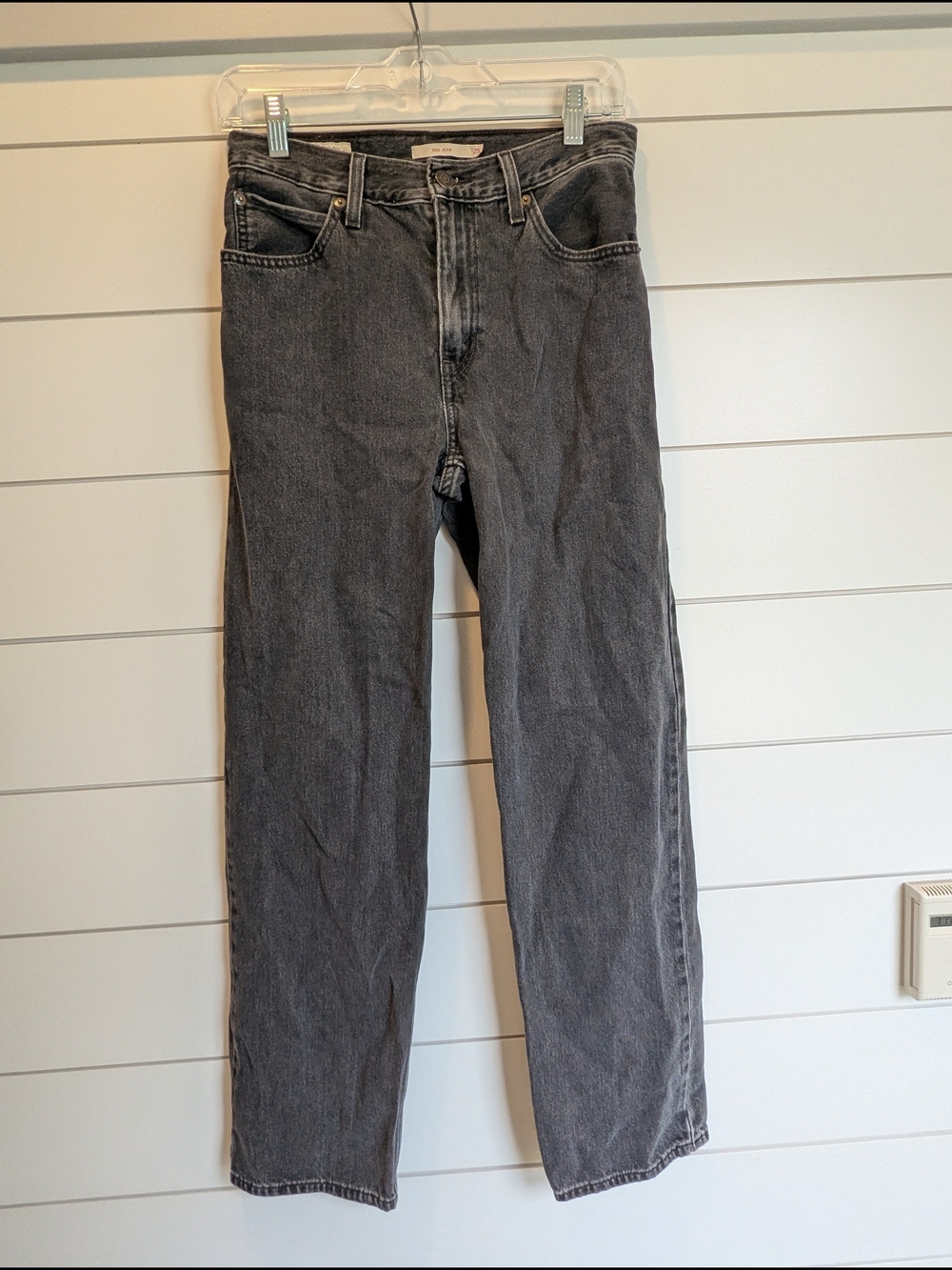 Levi's Dad Jean Size 25 X 30 Washed Black Grey High Rise Straight